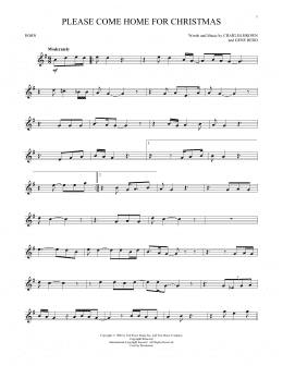 page one of Please Come Home For Christmas (French Horn Solo)