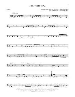 page one of I'm With You (Viola Solo)