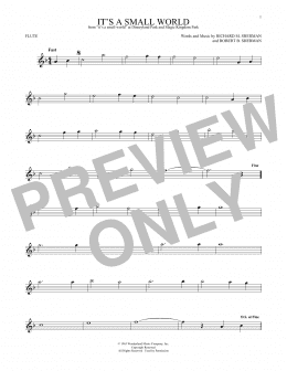 page one of It's A Small World (Flute Solo)