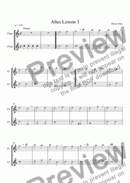 page one of Altes Lesson 3