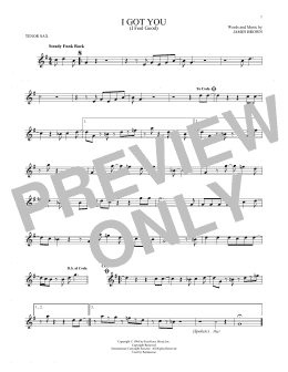 page one of I Got You (I Feel Good) (Tenor Sax Solo)