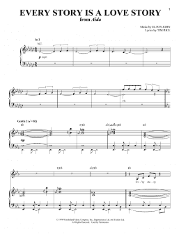 page one of Every Story Is A Love Story (Piano & Vocal)