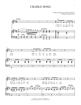 page one of Cradle Song (Piano & Vocal)