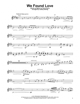 page one of We Found Love (Violin Solo)