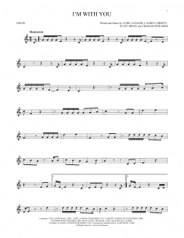 page one of I'm With You (Violin Solo)