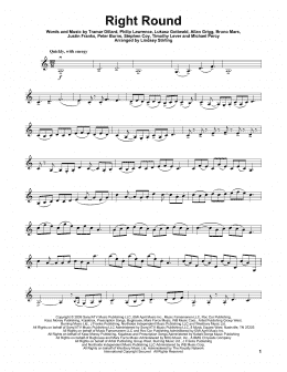 page one of Right Round (Violin Solo)