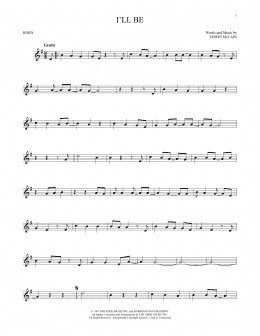 page one of I'll Be (French Horn Solo)