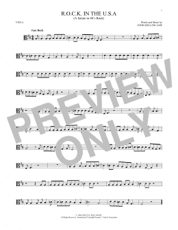 page one of R.O.C.K. In The U.S.A. (A Salute To 60's Rock) (Viola Solo)