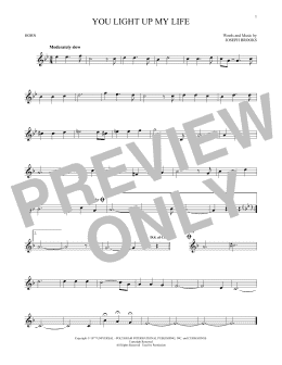 page one of You Light Up My Life (French Horn Solo)