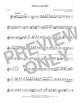 page one of True Colors (Flute Solo)