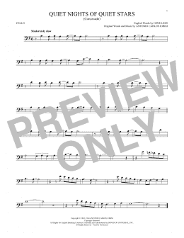 page one of Quiet Nights Of Quiet Stars (Corcovado) (Cello Solo)