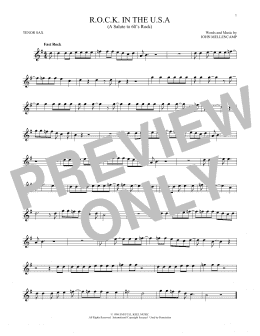 page one of R.O.C.K. In The U.S.A. (A Salute To 60's Rock) (Tenor Sax Solo)