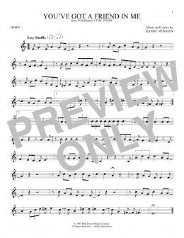 page one of You've Got A Friend In Me (from Toy Story) (French Horn Solo)