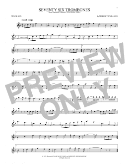 page one of Seventy Six Trombones (Tenor Sax Solo)