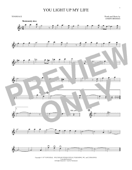 page one of You Light Up My Life (Tenor Sax Solo)