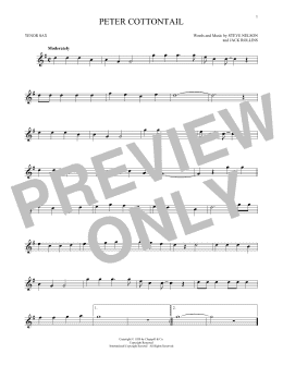 page one of Peter Cottontail (Tenor Sax Solo)