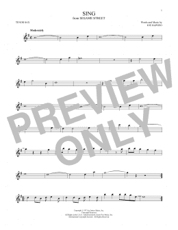 page one of Sing (Tenor Sax Solo)