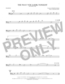 page one of The Way You Look Tonight (Trombone Solo)