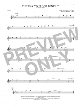 page one of The Way You Look Tonight (Flute Solo)
