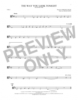 page one of The Way You Look Tonight (Viola Solo)