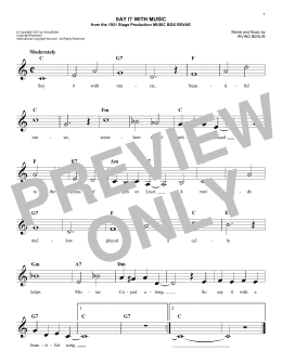 page one of Say It With Music (Easy Lead Sheet / Fake Book)