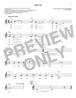 page one of 'Deed I Do (Easy Lead Sheet / Fake Book)