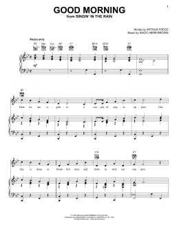 page one of Good Morning (Piano, Vocal & Guitar Chords (Right-Hand Melody))