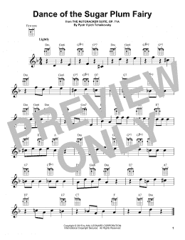 page one of Dance Of The Sugar Plum Fairy, Op. 71a (from The Nutcracker) (Ukulele)