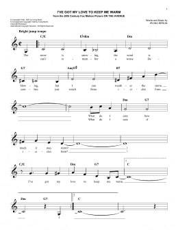 page one of I've Got My Love To Keep Me Warm (Easy Lead Sheet / Fake Book)