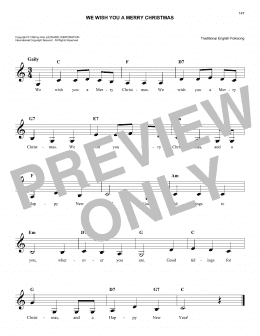 page one of We Wish You A Merry Christmas (Easy Lead Sheet / Fake Book)