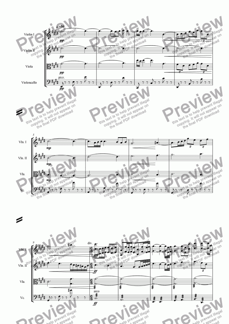 page one of Piano Concerto no.2 mvt II (sketchs)