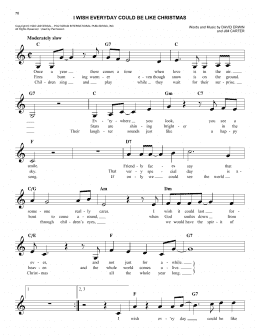 page one of I Wish Everyday Could Be Like Christmas (Easy Lead Sheet / Fake Book)