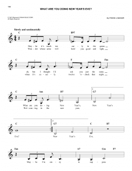 What Are You Doing New Year's Eve? (Easy Lead Sheet / Fake Book)