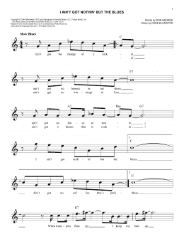 page one of I Ain't Got Nothin' But The Blues (Easy Lead Sheet / Fake Book)
