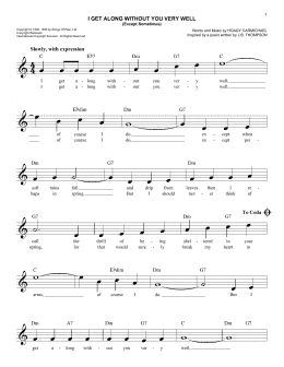 page one of I Get Along Without You Very Well (Except Sometimes) (Lead Sheet / Fake Book)