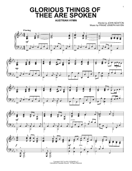 page one of Glorious Things Of Thee Are Spoken (Piano Solo)