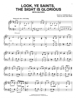 page one of Look, Ye Saints, The Sight Is Glorious (Piano Solo)