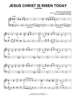 page one of Jesus Christ Is Risen Today (Piano Solo)