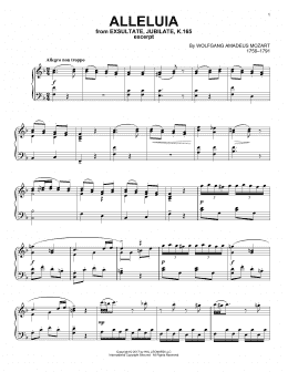 page one of Alleluia (Piano Solo)