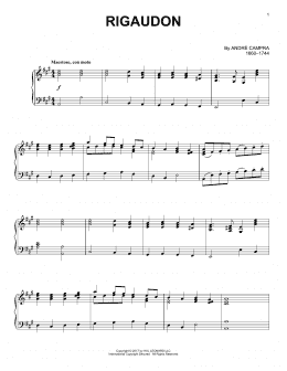 page one of Rigaudon (Piano Solo)