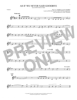 page one of As If We Never Said Goodbye (from Sunset Boulevard) (Violin Solo)