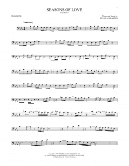 page one of Seasons Of Love (from Rent) (Trombone Solo)