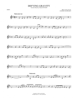 page one of Defying Gravity (from Wicked) (French Horn Solo)