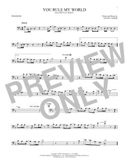 page one of You Rule My World (from The Full Monty) (Trombone Solo)