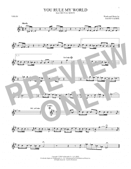 page one of You Rule My World (from The Full Monty) (Violin Solo)