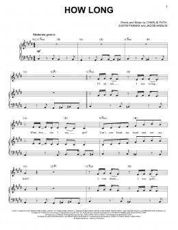 page one of How Long (Piano, Vocal & Guitar Chords (Right-Hand Melody))