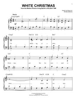 page one of White Christmas (Easy Piano)