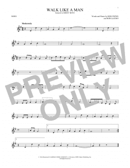 page one of Walk Like A Man (French Horn Solo)
