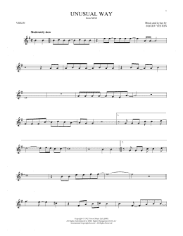 page one of Unusual Way (Violin Solo)