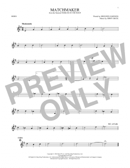 page one of Matchmaker (from Fiddler On The Roof) (French Horn Solo)